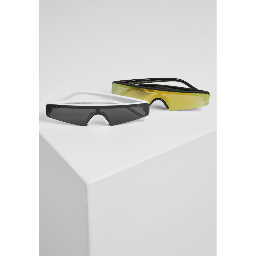 Urban Classics - Sunglasses KOS 2Pack black/white one size Des lunettes de soleil - Noir/Blanc